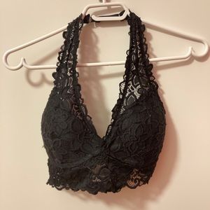 Black lace bralette
